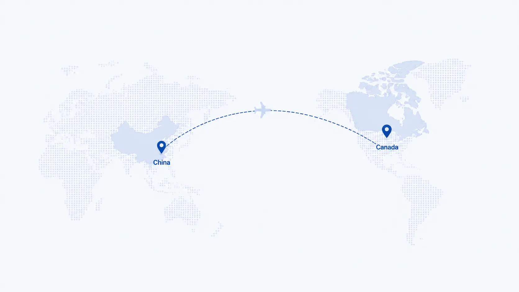 Routes & Locations China To Canada