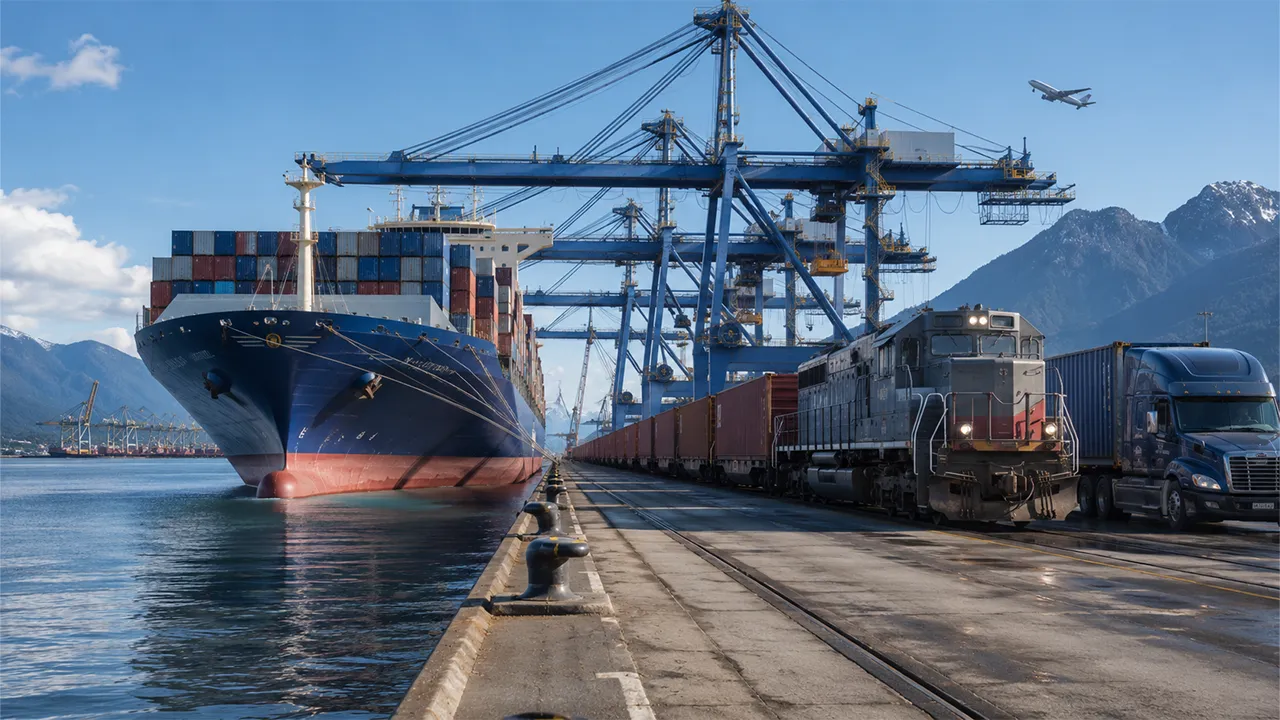 Commercial freight from China to Canada by ocean, air, rail and truck