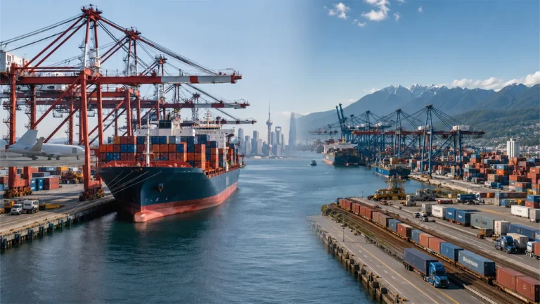 Commercial air and sea freight from Shanghai to Canadian gateways
